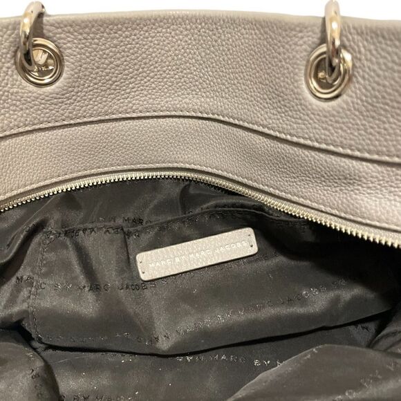 Marc By Marc Jacobs Too Hot To Handle Heather Grey Large Leather Tote/Crossbody - Picture 11 of 13